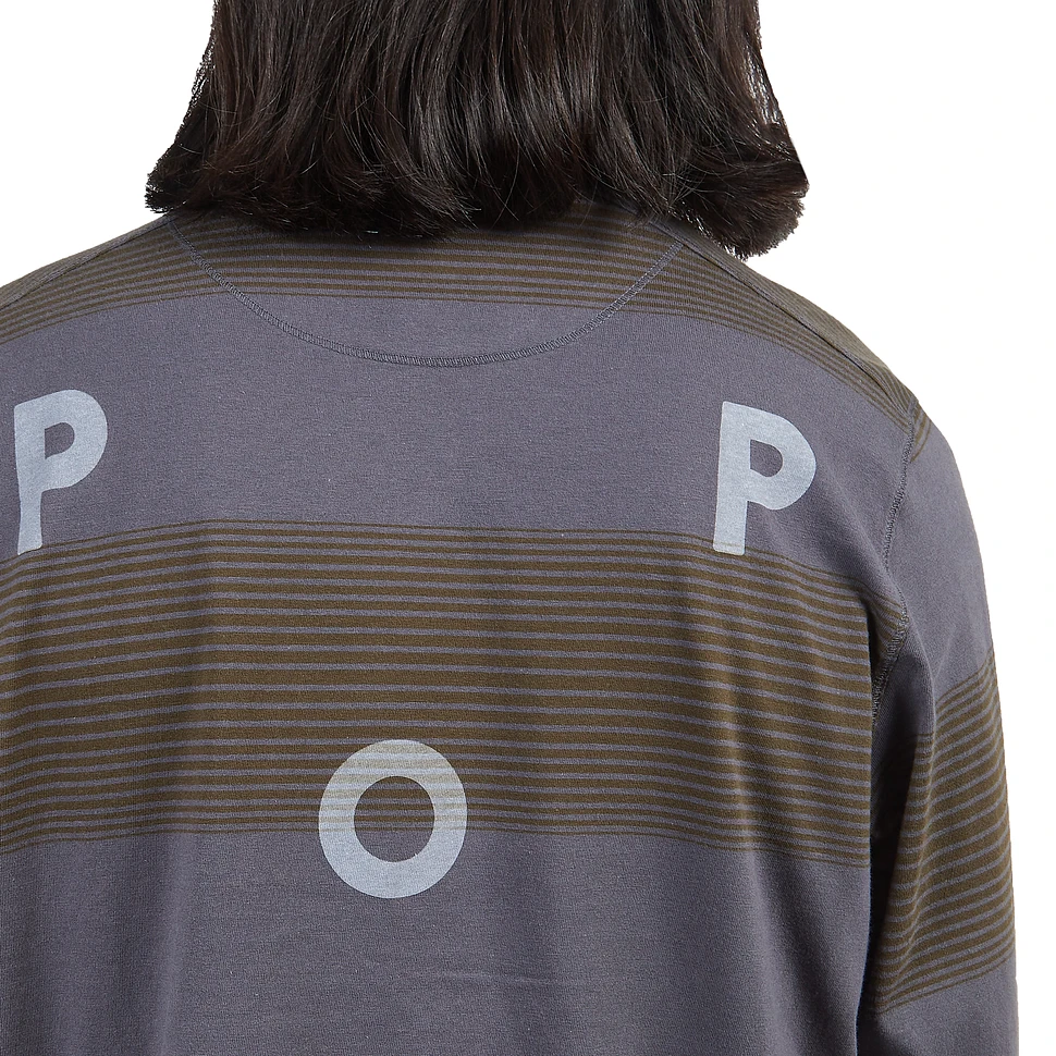 Pop Trading Company - Striped Logo Longsleeve T-Shirt