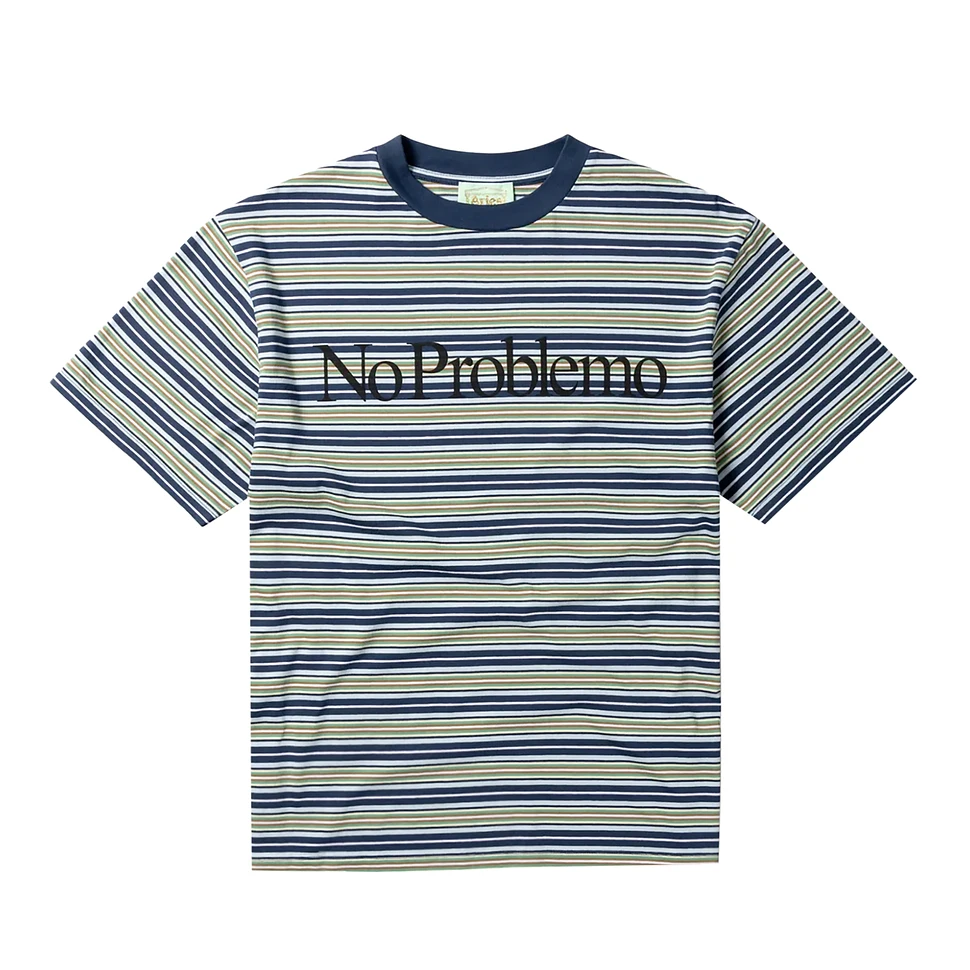 Aries - Stripe No Problemo SS Tee (Blue Multi) | HHV