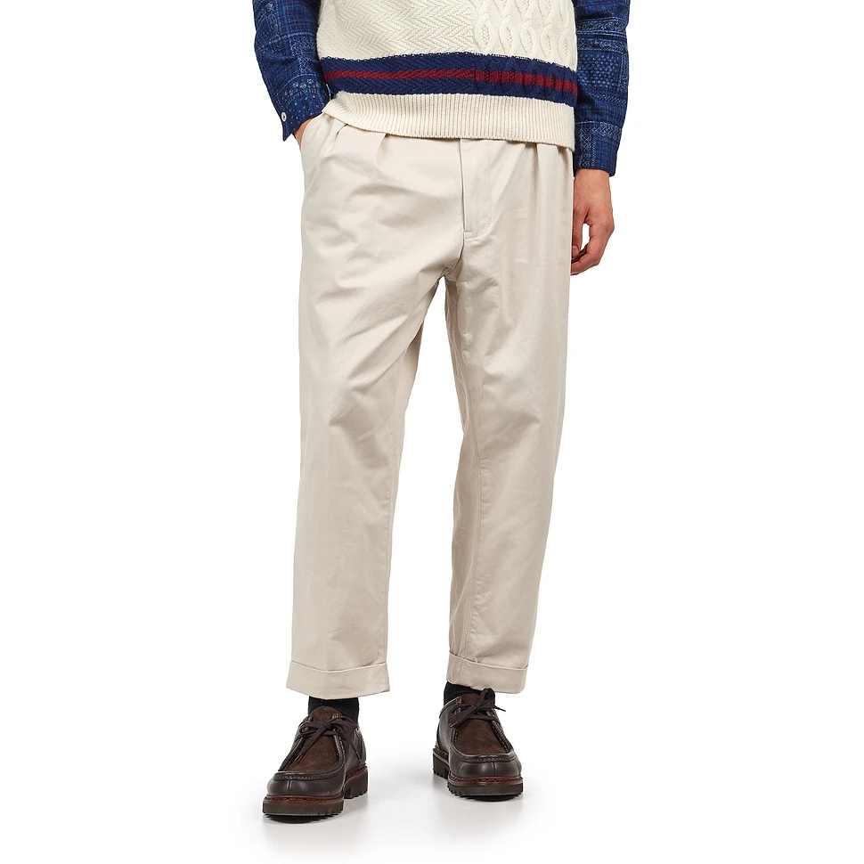 Beams Plus - 2 Pleats Tapered Twill (Cement) | HHV