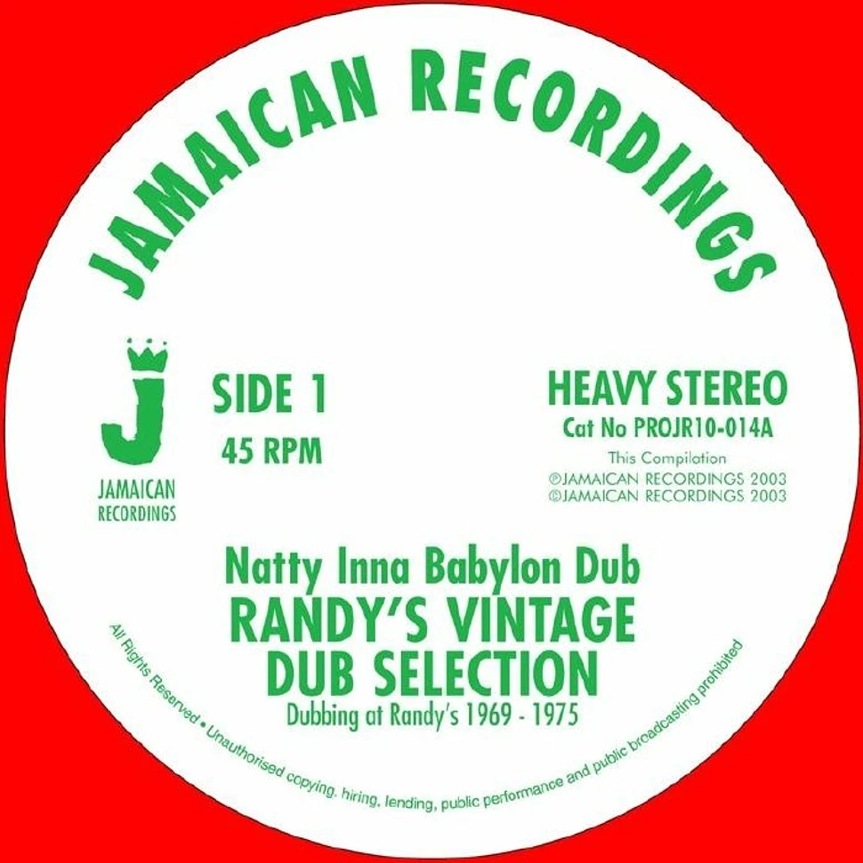 Randy's Vintage Dub Selection - Natty Inna Babylon Dub / Dub Feeling, It's A Dubbing Lie