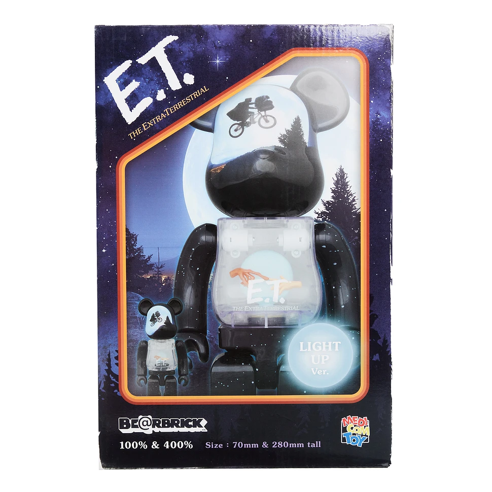 Medicom Toy - 100% + 400% E.T. Light Up Be@rbrick Toy