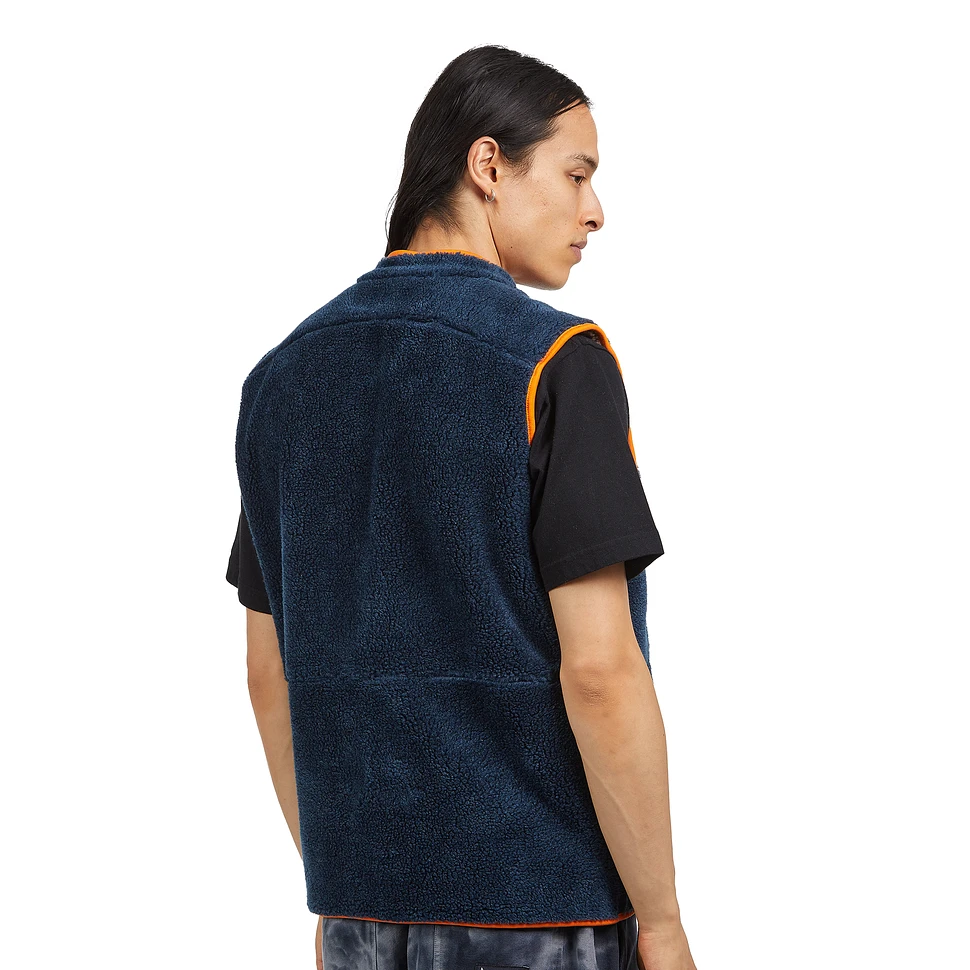 Good Morning Tapes - Reversible Polar Fleece Zip Thru Vest (Abyss