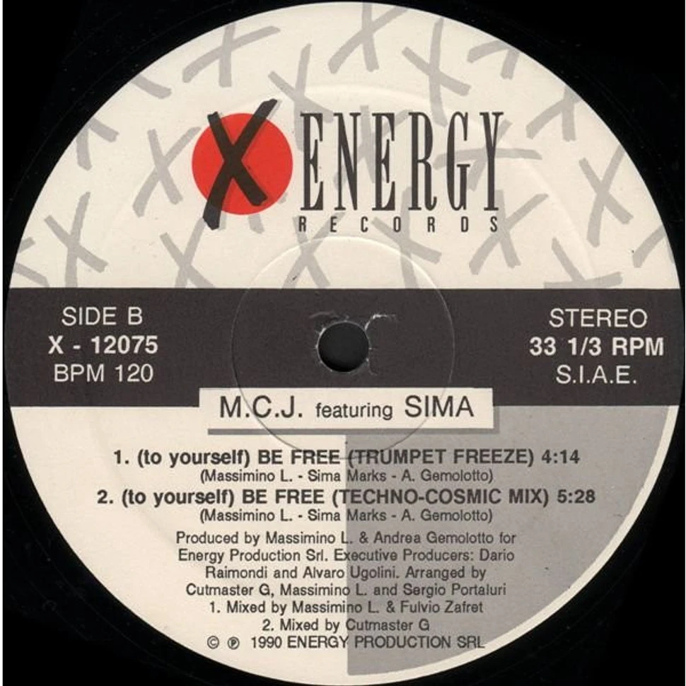 M.C.J. Featuring Sima - (To Yourself) Be Free