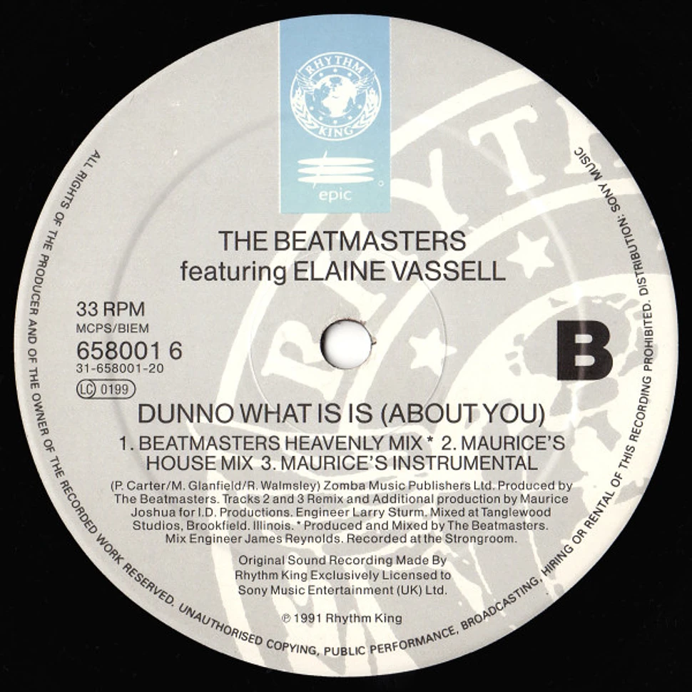 The Beatmasters Featuring Elaine Vassell - Dunno What It Is (About You)