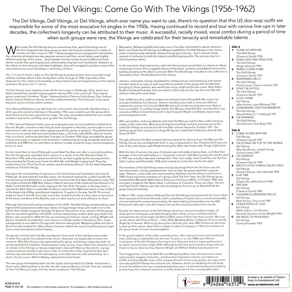 The Del Vikings - Come Go With The Vikings 1956-61