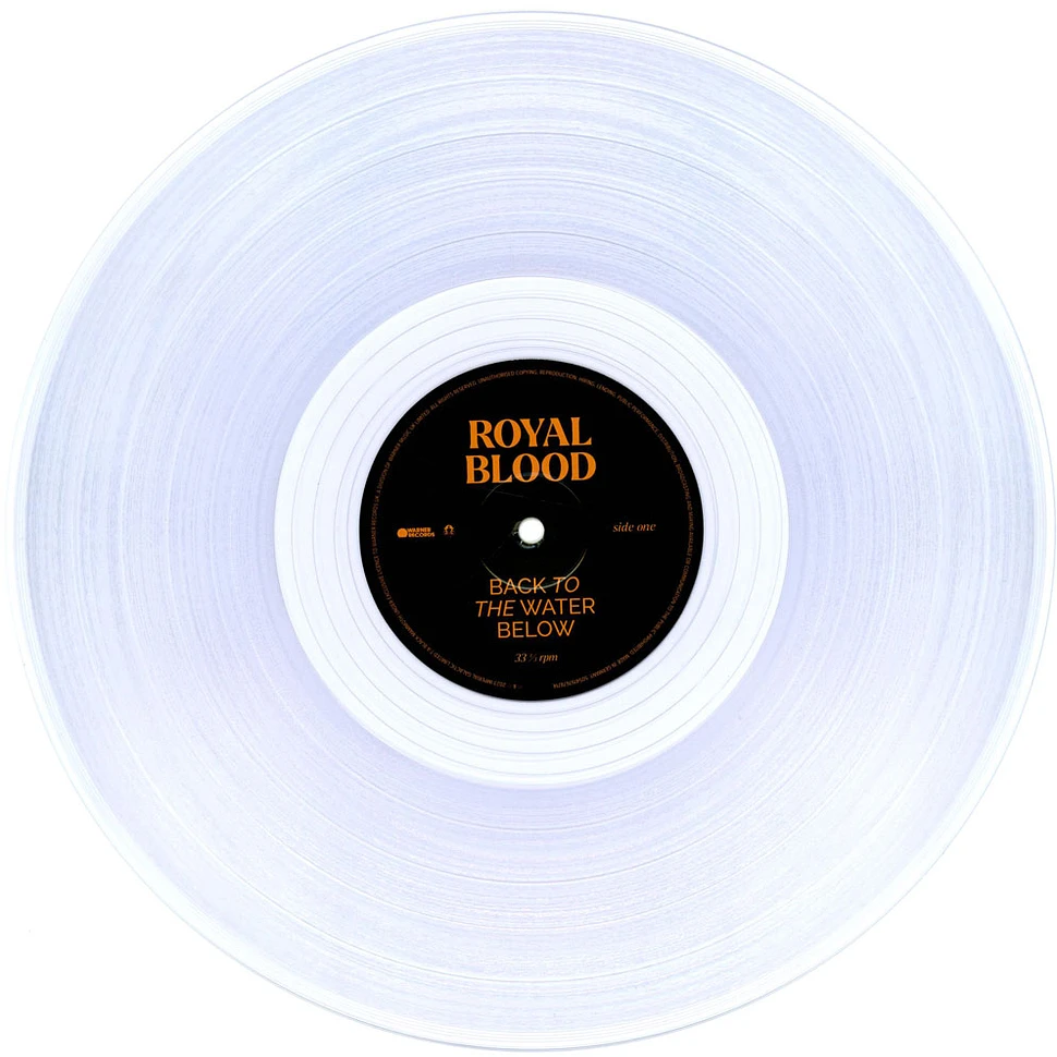 Royal Blood - Back To The Water Below Indie Exclusive Clear Vinyl Edition