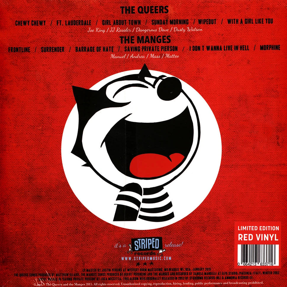 The Queers / The Manges - Acid Beaters Red Vinyl Edtion