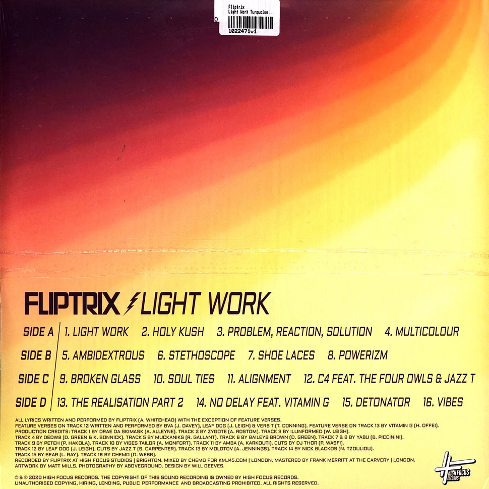 Fliptrix - Light Work Turquoise Vinyl Edition