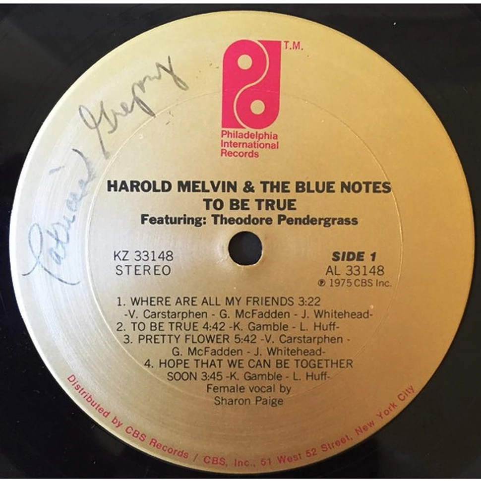 Harold Melvin And The Blue Notes Featuring Teddy Pendergrass - To Be True