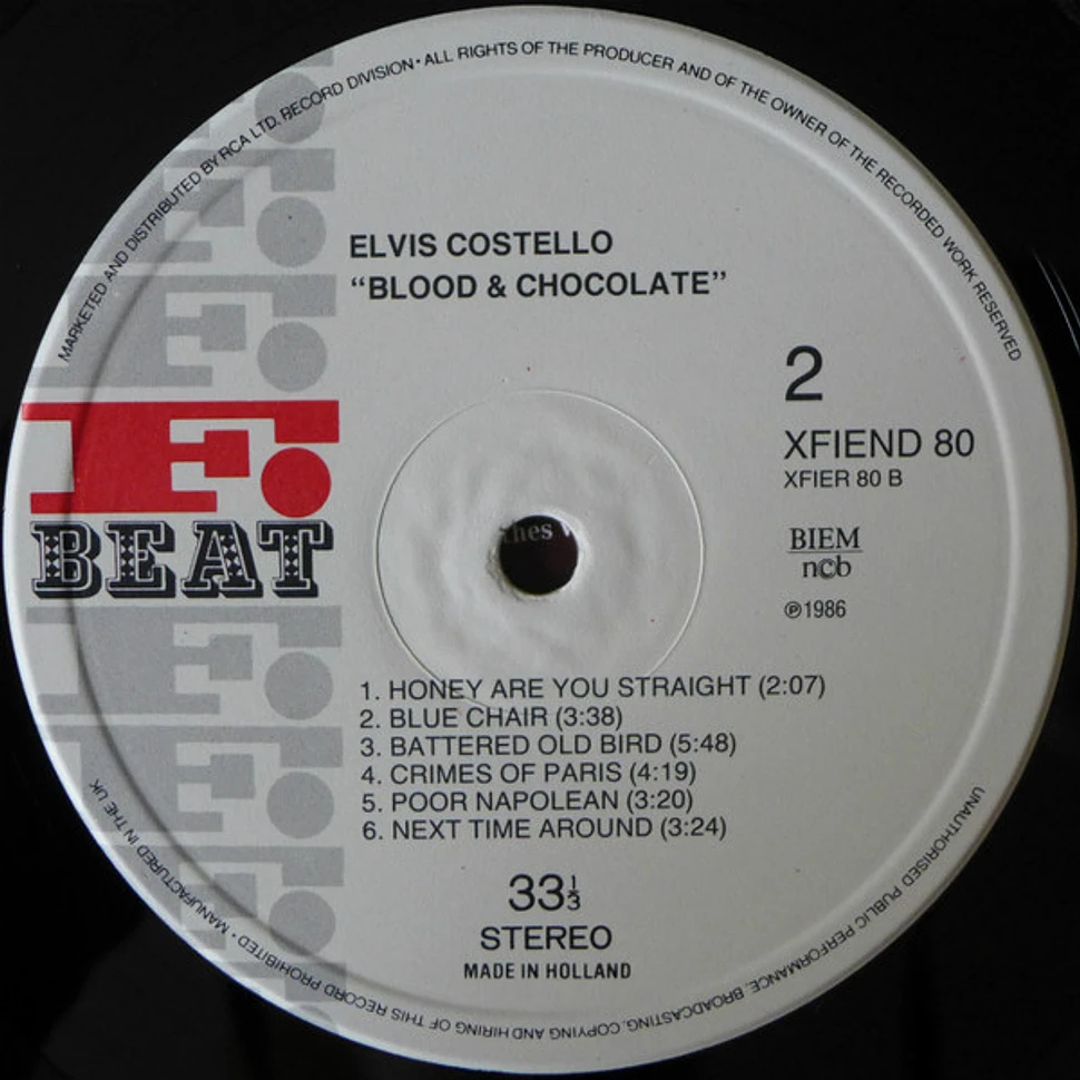 Elvis Costello & The Attractions - Blood & Chocolate