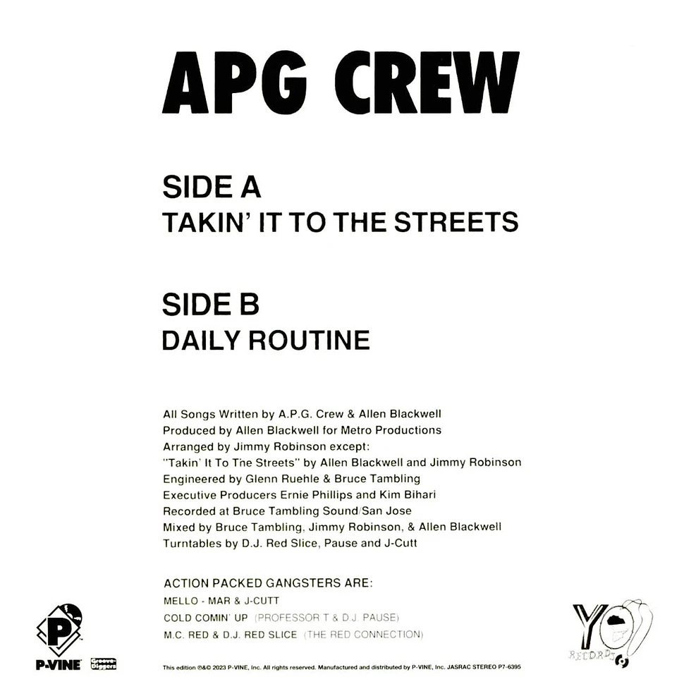 A.P.G. Crew - Takin' It To The Streets / Dailey Routine