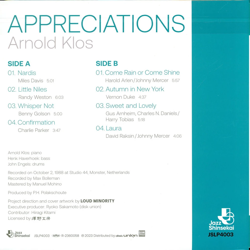 Arnold Klos - Appreciations