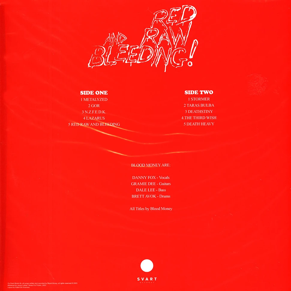 Blood Money - Red Raw And Bleeding Turquoise Marbled Vinyl Edition