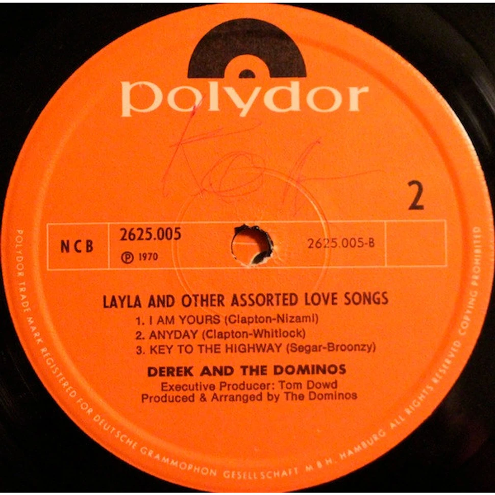 Derek & The Dominos Layla And Other Assorted Love Songs Vinyl 2LP 1970 EU Original HHV