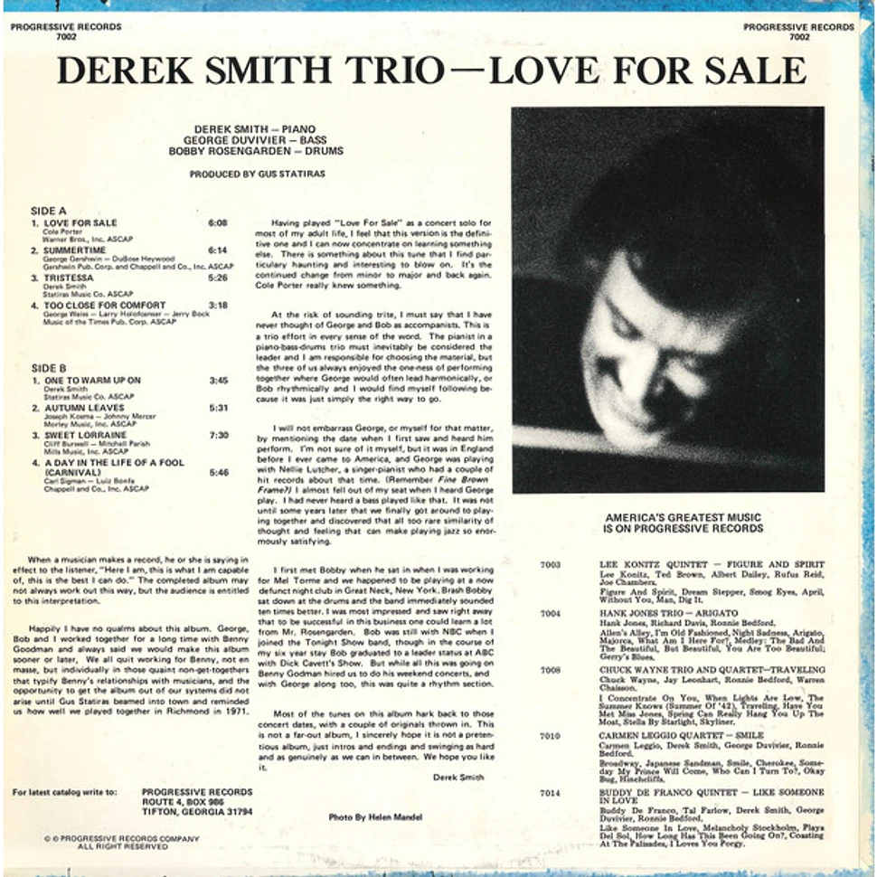 Derek Smith Trio - Love For Sale