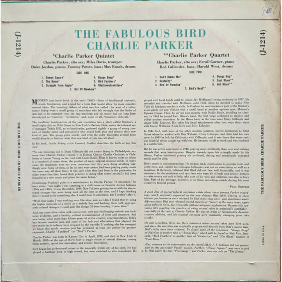 Charlie Parker - The Fabulous Bird