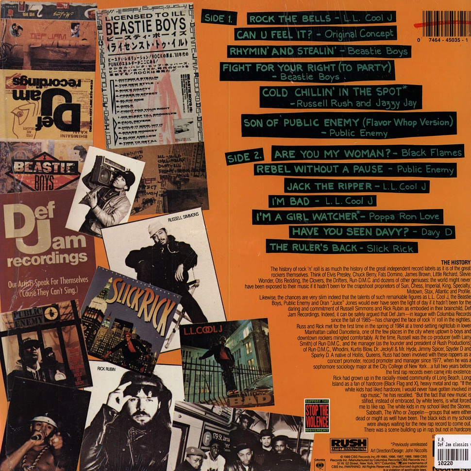 V.A. - Def Jam Classics Vol. 1 - Vinyl LP - 1989 - UK - Original | HHV