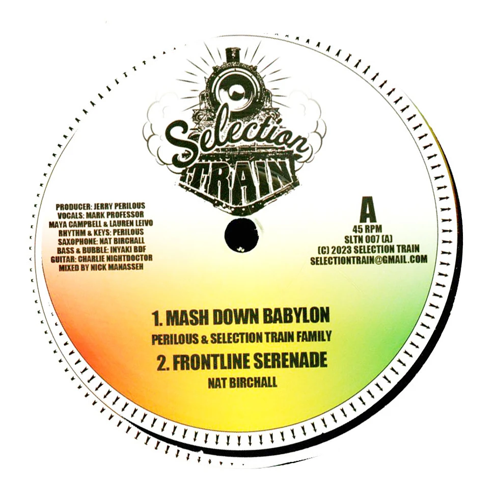 Perilous & Selection Train Family, Nat Birchall - Mash Down Babylon, Frontline Serenade / Dubism, Dub The Frontline