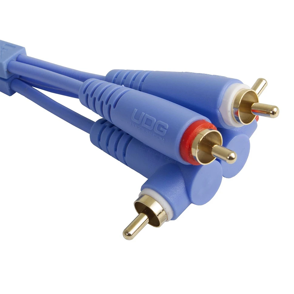 UDG - Ultimate Audio Cable Set RCA Straight-RCA Angled Blue 3m