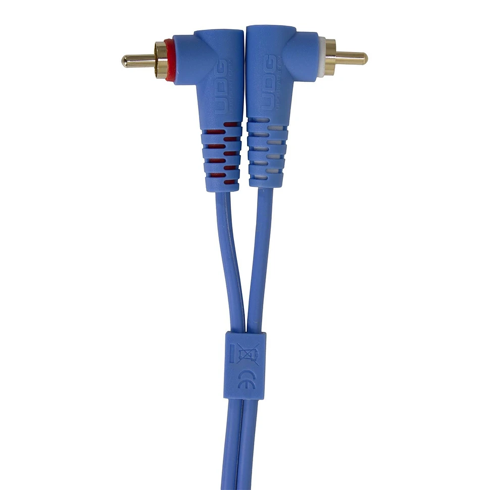 UDG - Ultimate Audio Cable Set RCA Straight-RCA Angled Blue 3m