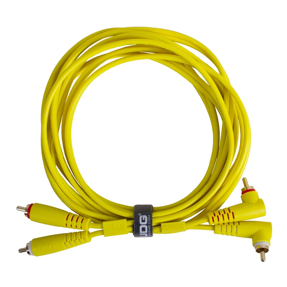 UDG - Ultimate Audio Cable Set RCA Straight-RCA Angled Yellow 3m