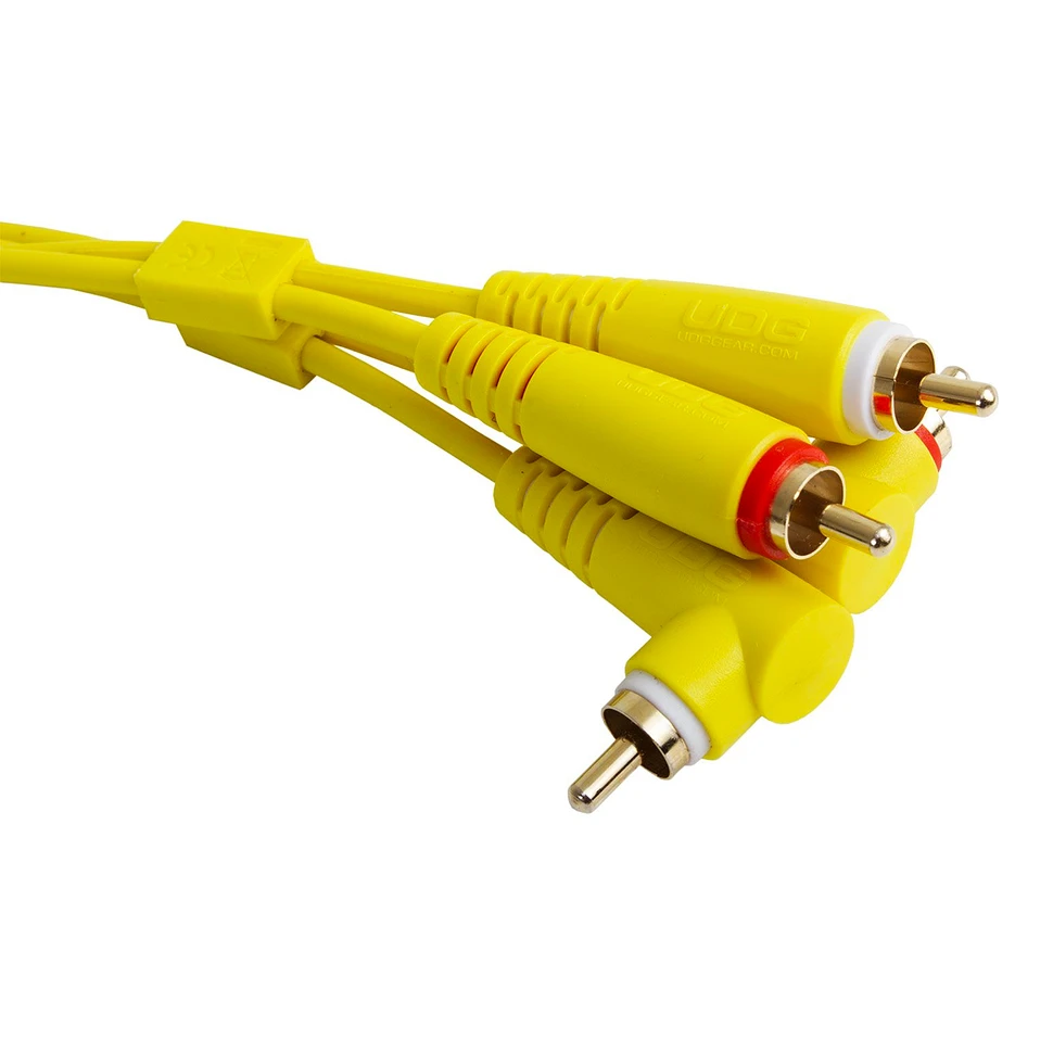 UDG - Ultimate Audio Cable Set RCA Straight-RCA Angled Yellow 3m