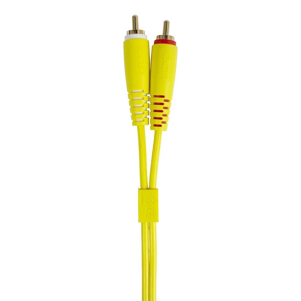 UDG - Ultimate Audio Cable Set RCA Straight-RCA Angled Yellow 3m