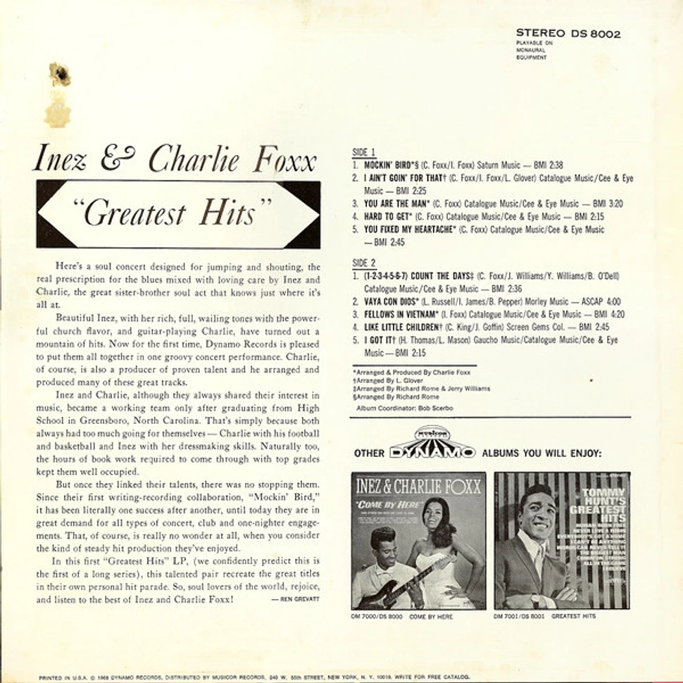 Inez And Charlie Foxx - Inez & Charlie Foxx Greatest Hits