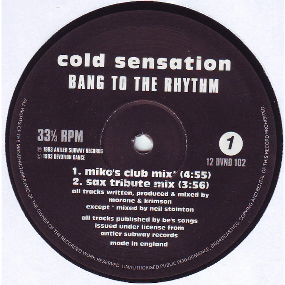 Cold Sensation - Bang To The Rhythm