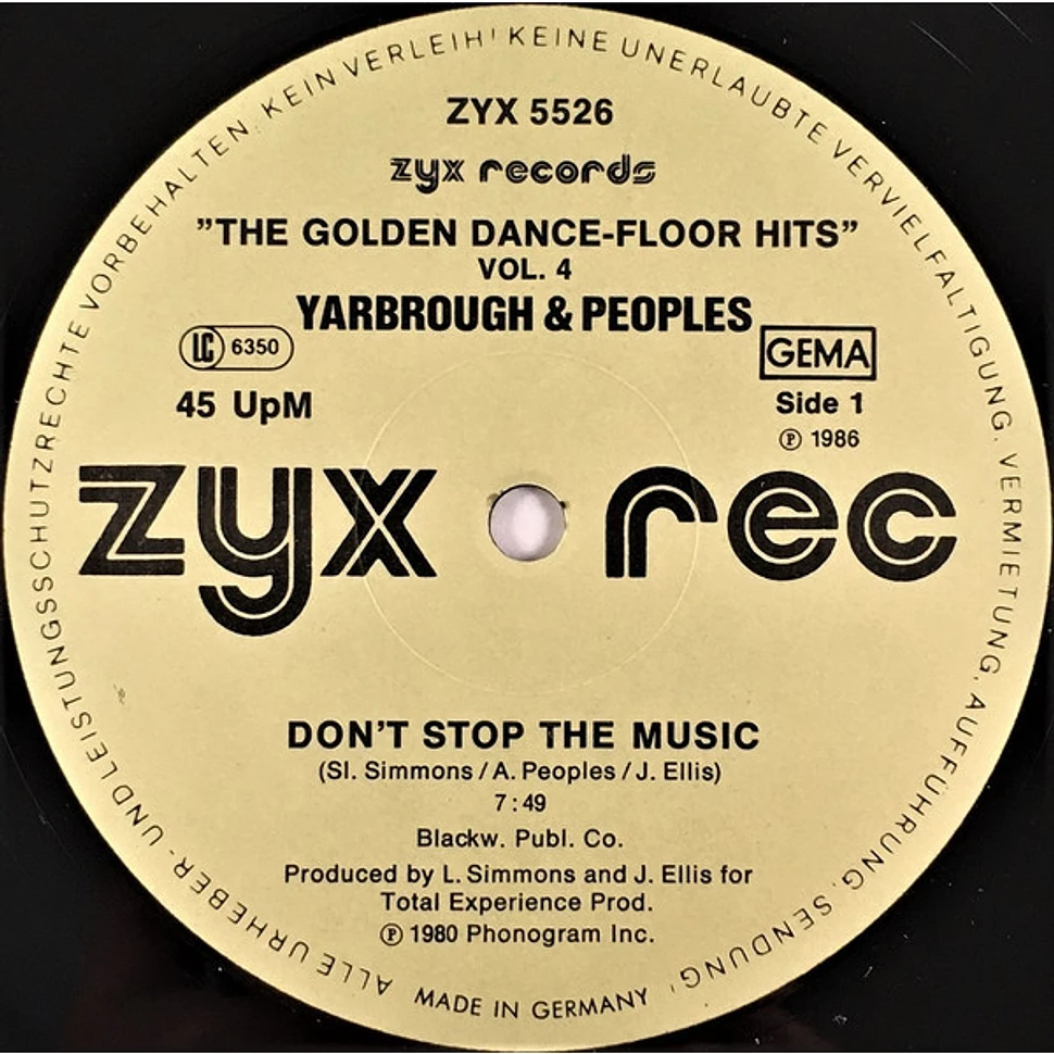 Yarbrough & Peoples / The Gap Band - The Golden Dance-Floor Hits Vol. 4