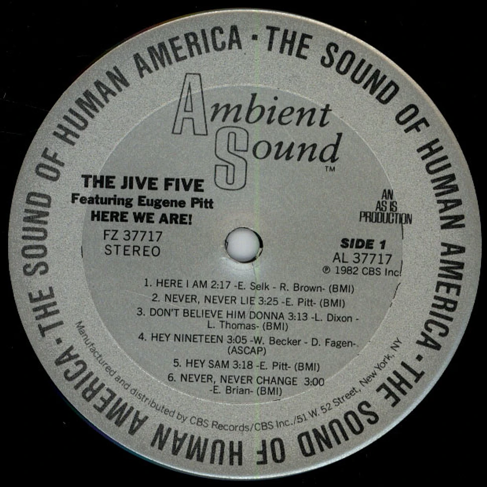 The Jive Five Featuring Eugene Pitt - Here We Are!