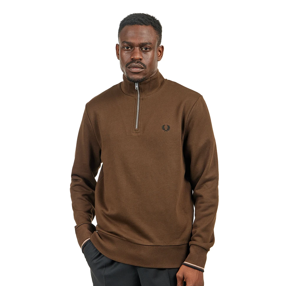 Fred Perry - Half Zip Sweatshirt (Steel Marl) | HHV