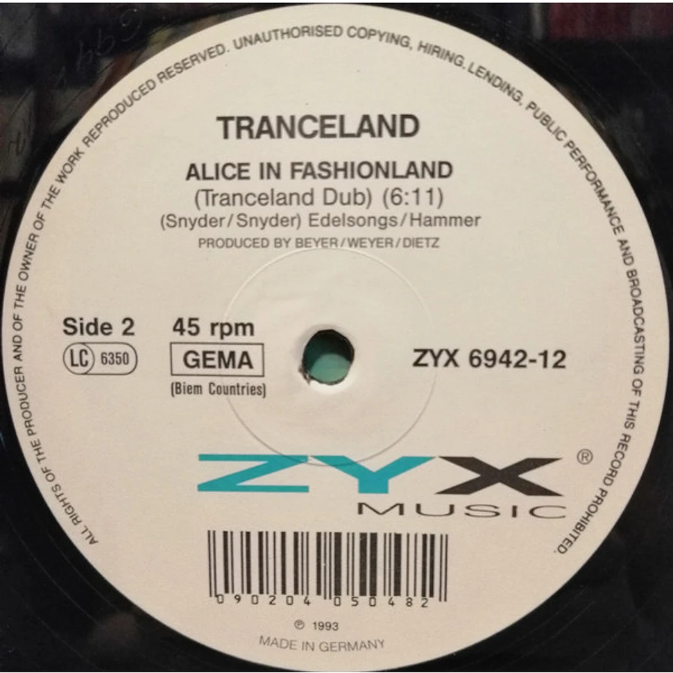 Tranceland - Alice In Fashionland