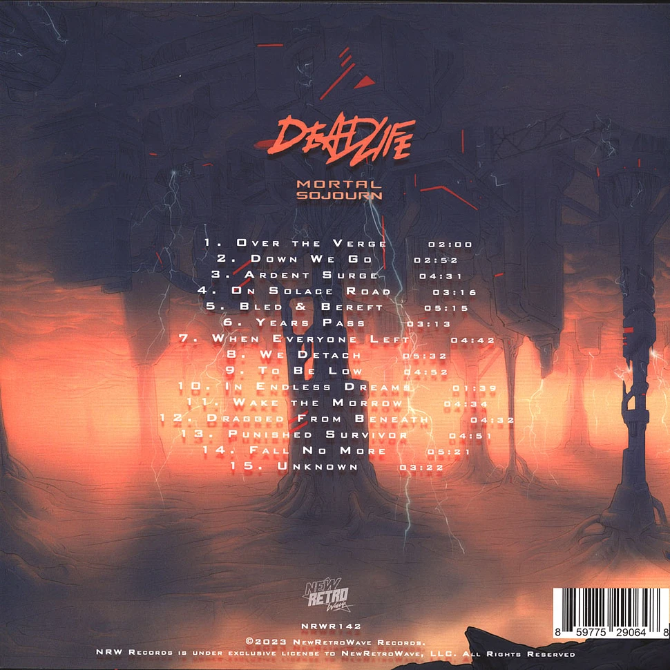 Deadlife - Mortal Sojourn Clear W/ Black & Red Vinyl Edition