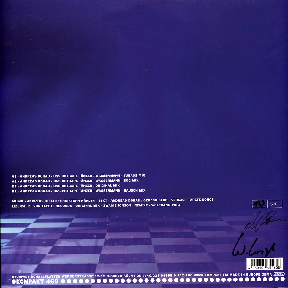 Andreas Dorau / Wassermann - 3 Remixe Für Andreas Dorau - Unsichtbare Tänzer Signed By Andreas Dorau & Wolfgang Voigt