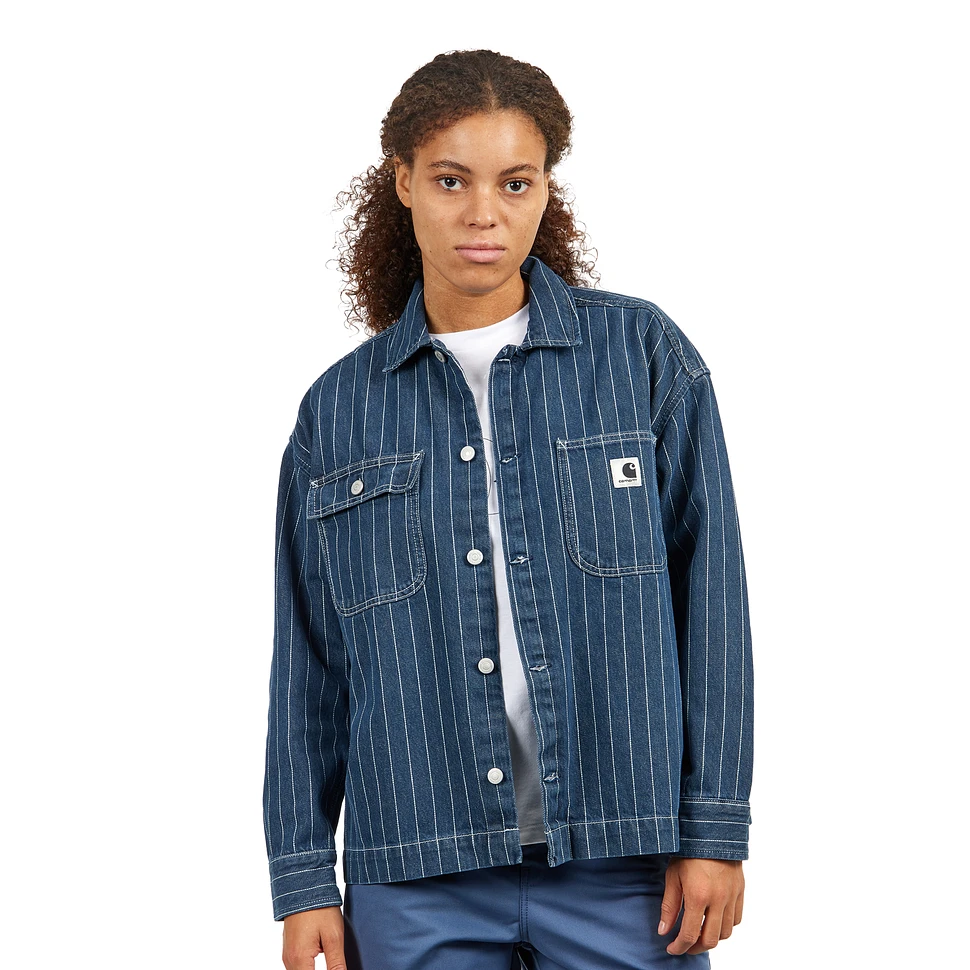 Carhartt WIP - W' Orlean Shirt Jac "Orlean" Hickory Stripe Denim, 11 oz