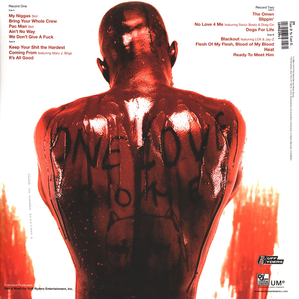 DMX - Flesh Of My Flesh Blood Of My Blood Clear w/ Blood Splatter Edition