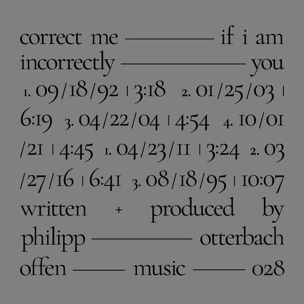Philipp Otterbach The Rest Is Bliss Vinyl 12