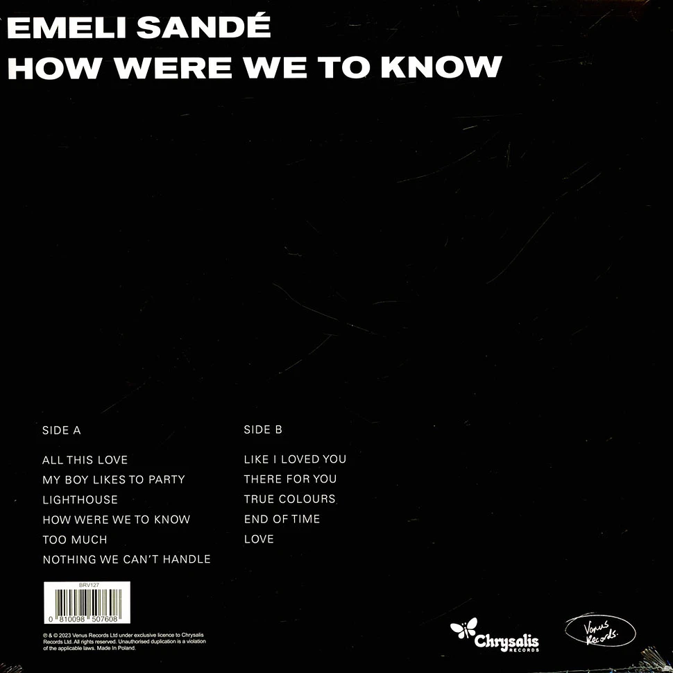 Emeli Sandé - How Were We To Know Black Vinyl Edition