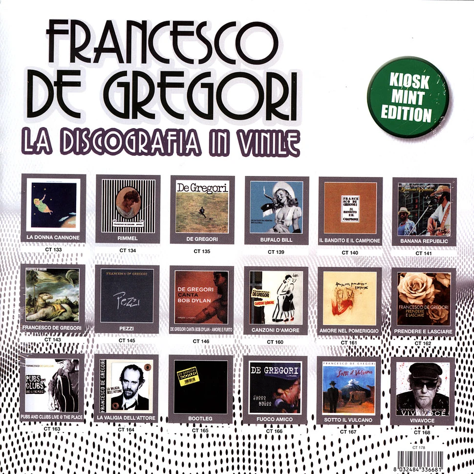 Francesco De Gregori - Musica Leggera Black Vinyl Edition