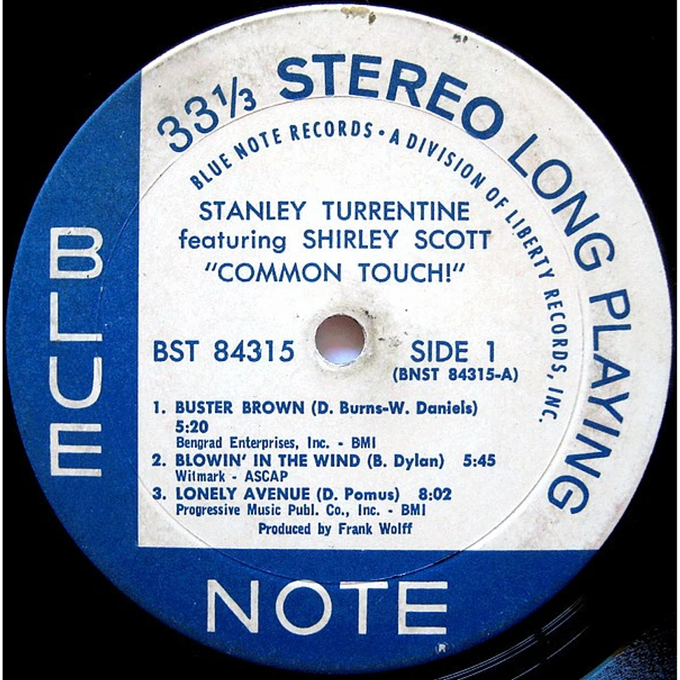 Stanley Turrentine Featuring Shirley Scott - Common Touch