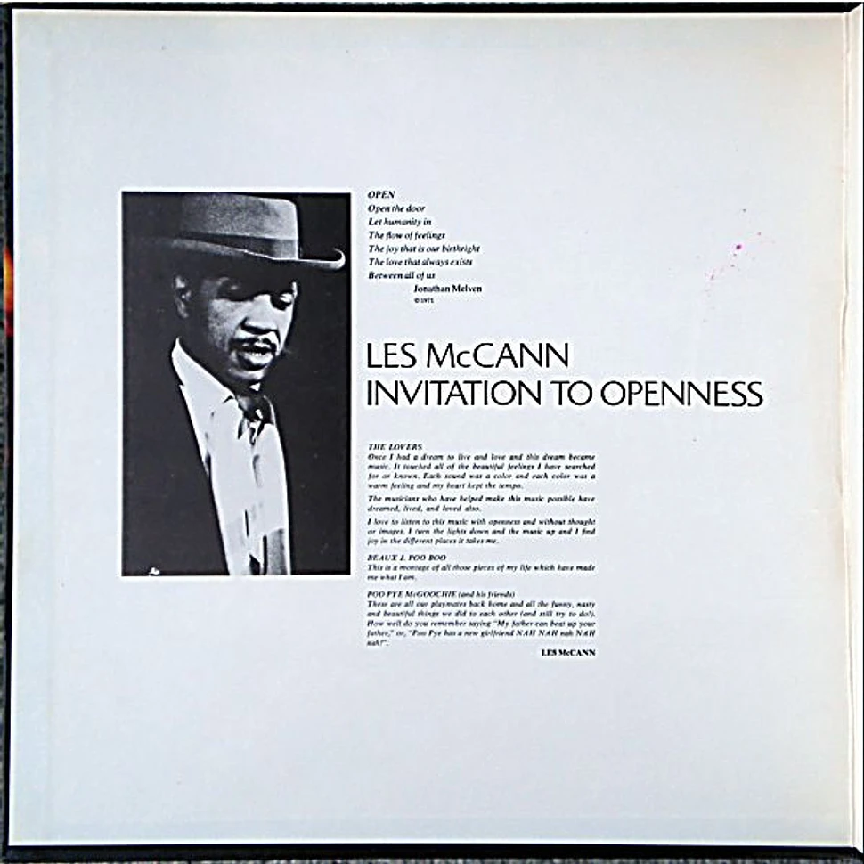 Les McCann - Invitation To Openness