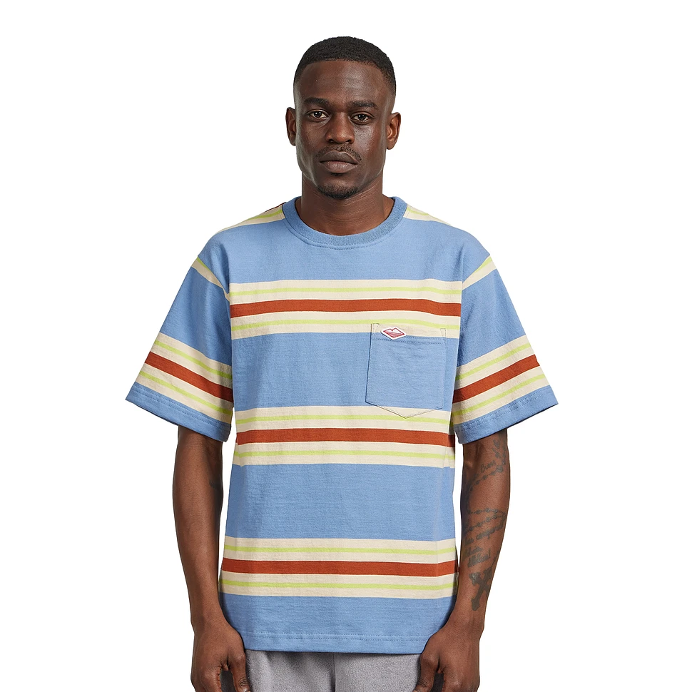 Battenwear - Pocket Rugby Tee (Sky Blue Stripe) | HHV