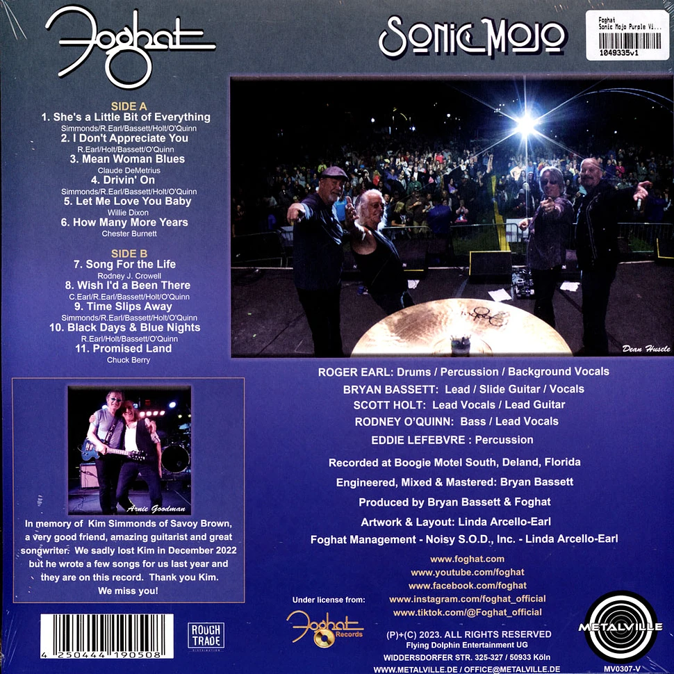 Foghat - Sonic Mojo Purple Vinyl Edition
