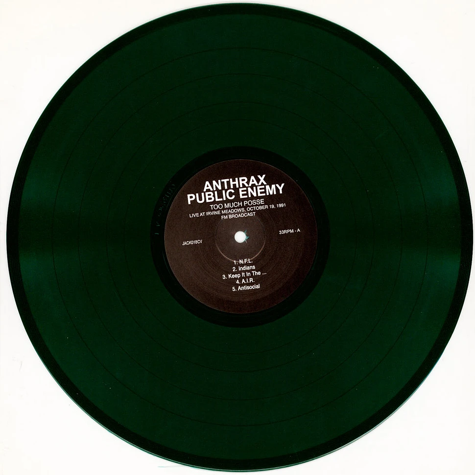 Anthrax & Public Enemy - Too Much Posse: Live At Irvine Meadows 1991 Green Vinyl Edition