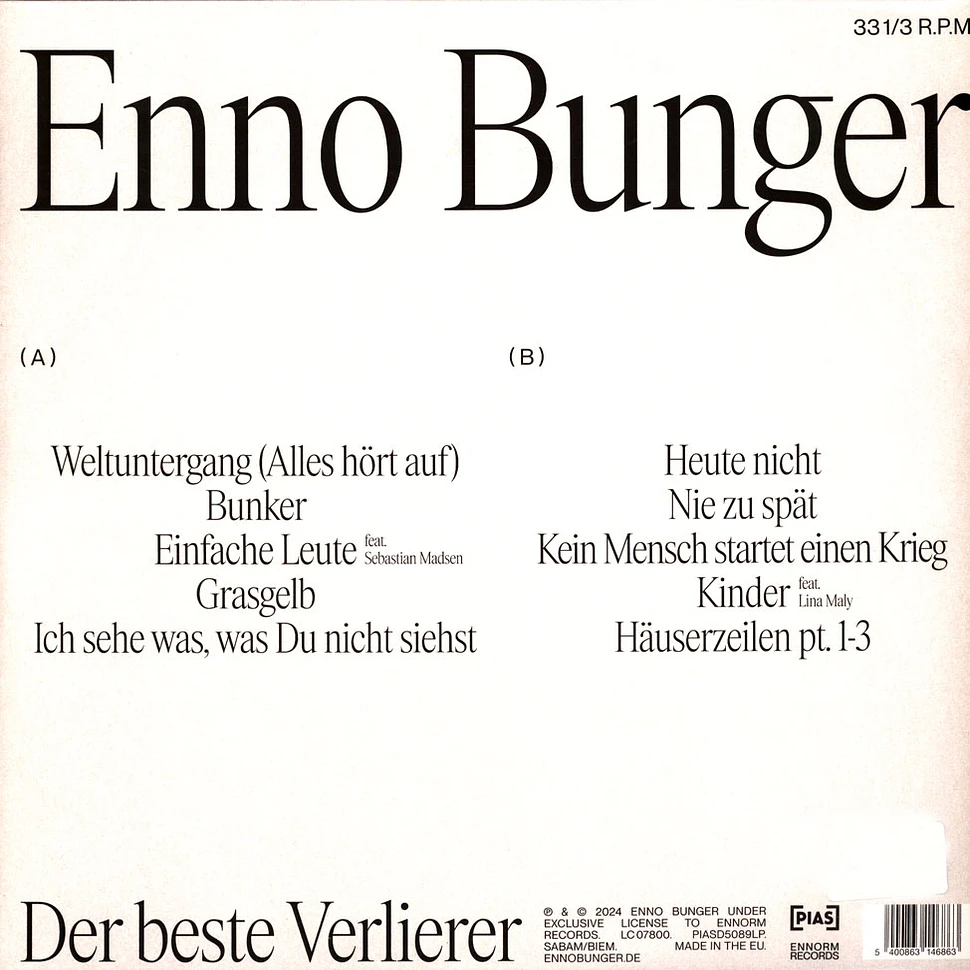 Enno Bunger - Der Beste Verlierer
