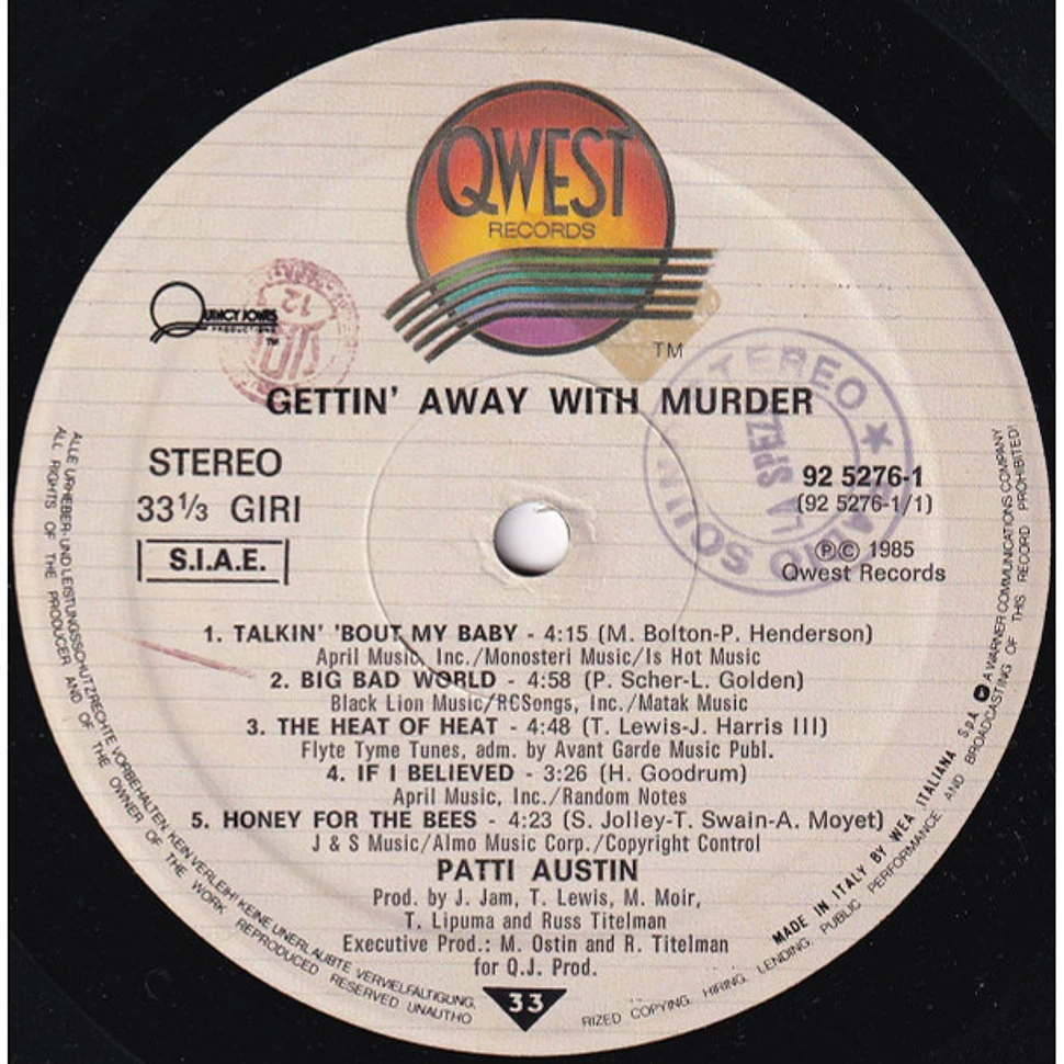 Patti Austin - Gettin' Away With Murder