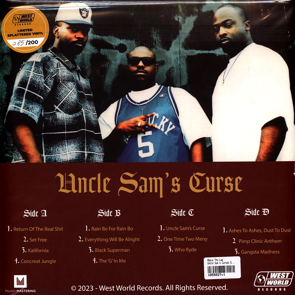 Above The Law - Uncle Sam's Curses Splatter Vinyl Edition - Vinyl