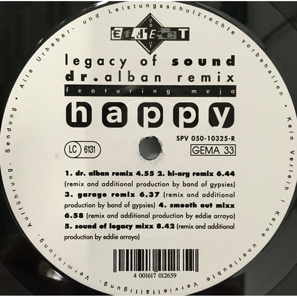 Legacy Of Sound Featuring Meja - Happy (Remixes)