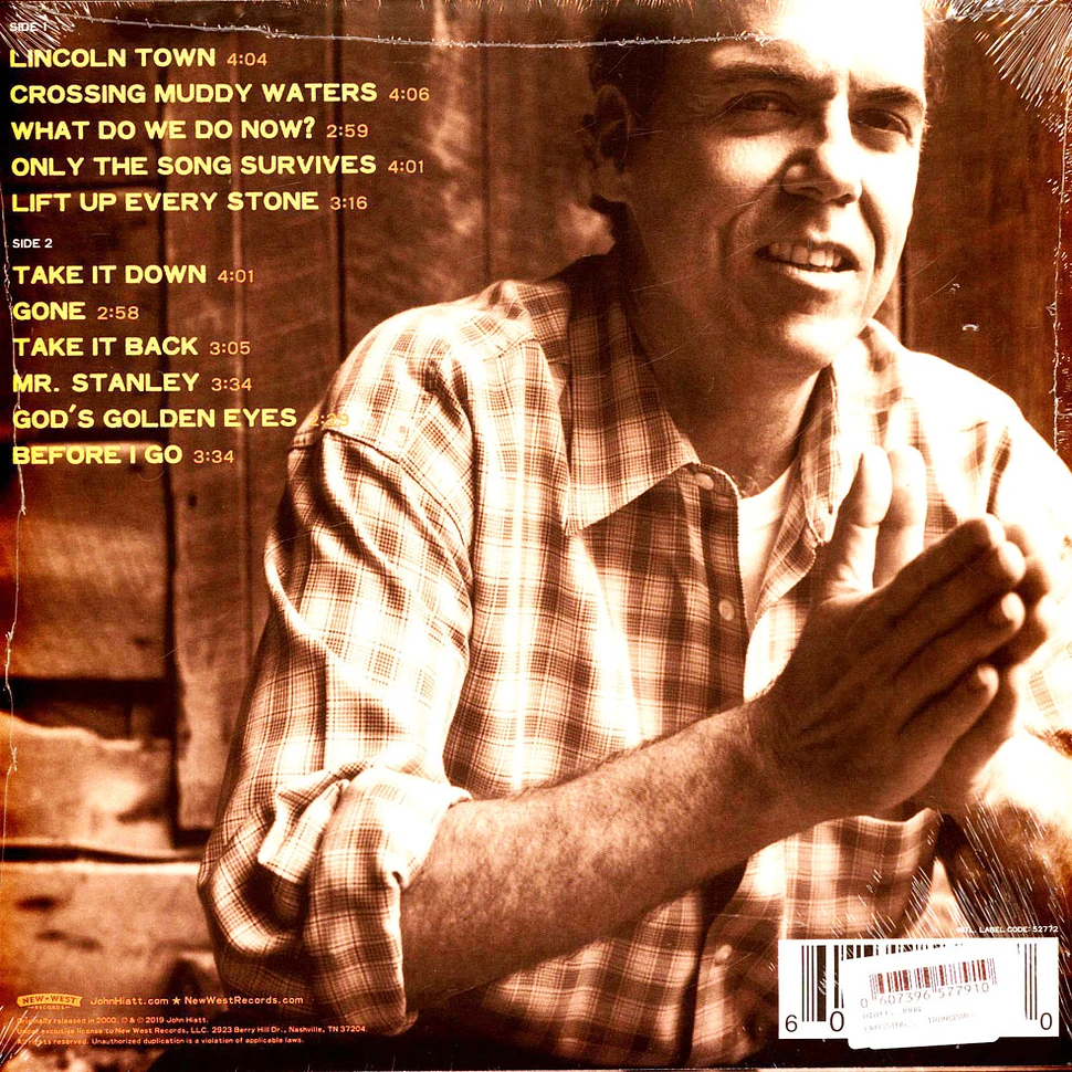 John Hiatt - Crossing Muddy Waters Transparent Orange Vinyl Edition